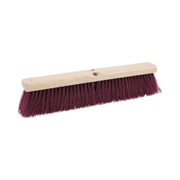 18" Maroon, Heavy-Duty Polypropylene Bristle Brush Head