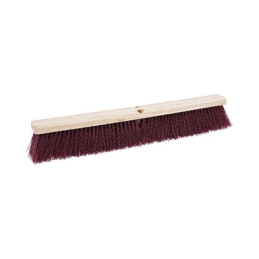 24" Maroon, Heavy-Duty Polypropylene Bristle Brush Head