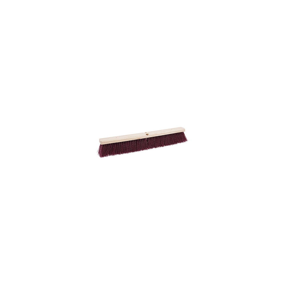 24" Maroon, Heavy-Duty Polypropylene Bristle Brush Head