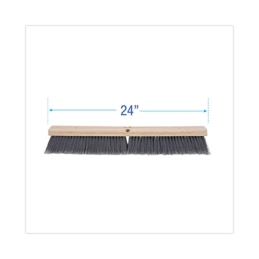 24" Gray Flagged Polypropylene Bristle Brush Head