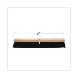 24" Black Polypropylene Bristle Brush Head