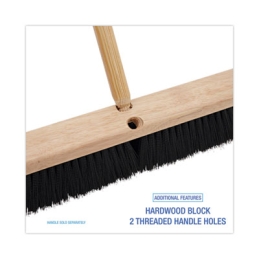 24" Black Polypropylene Bristle Brush Head