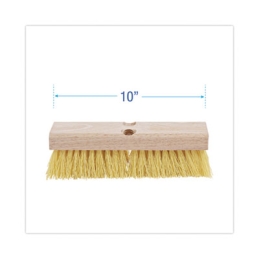 10" Cream Polypropylene Bristle Deck Brush Head