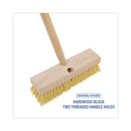 10" Cream Polypropylene Bristle Deck Brush Head