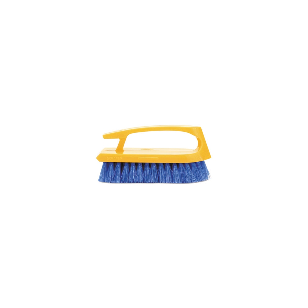 6" Blue Iron-Shaped Handle Scrub Brush