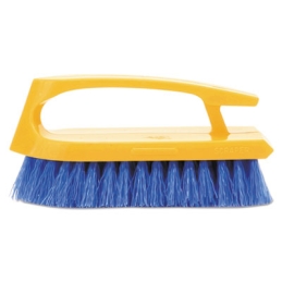 6" Blue Iron-Shaped Handle Scrub Brush