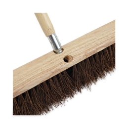 60" Metal Tip Threaded Hardwood Broom Handle