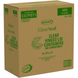 Small ClearSeal Hinged-Lid Plastic Containers