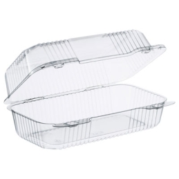 Rectangular StayLock Clear Hinged-Lid Plastic Containers