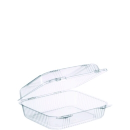 Rectangular StayLock Clear Hinged-Lid Plastic Containers