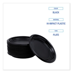 9” Hi-Impact Plastic Plates