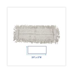 24" Disposable Cut End Dust Mop Head