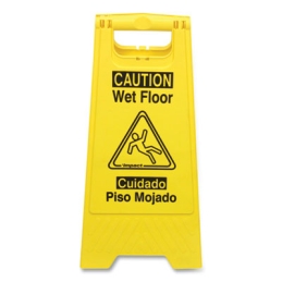 Bilingual Yellow Wet Floor...