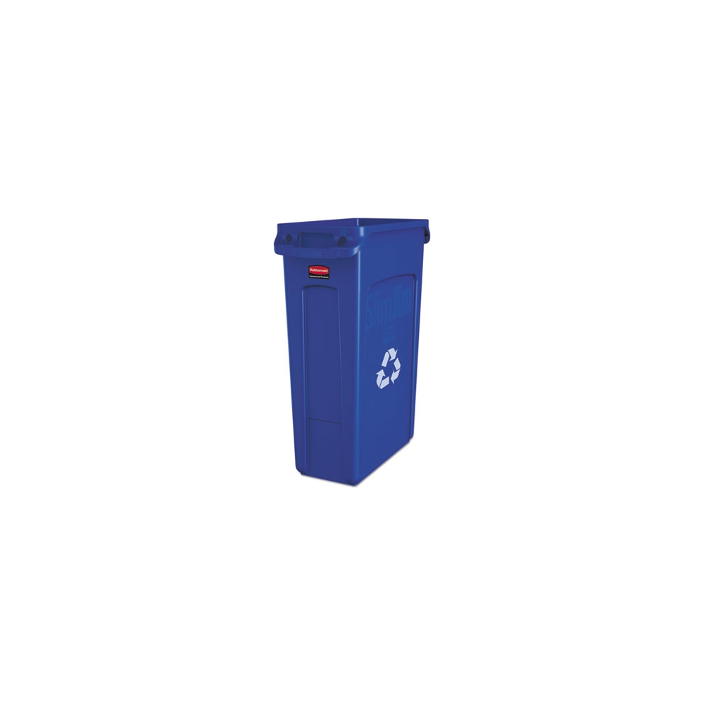 Slim Jim Plastic Recycling Container with Venting Channels