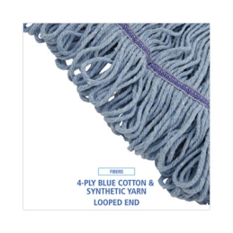 Large Looped End Wet Mop Head with Scrub Pad