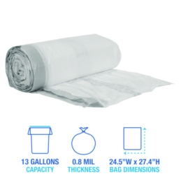 13 Gallon Drawstring Trash Bags