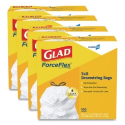 13 Gallon ForceFlex Tall Kitchen Drawstring Trash Bags