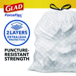 13 Gallon ForceFlex Kitchen Drawstring Trash Bags