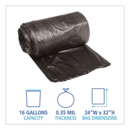 16 Gallon Black Trash Can Liners