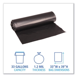 33 Gallon Black Trash Can Liners