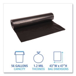 56 Gallon Black Trash Can Liners