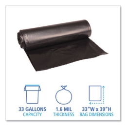 33 Gallon Black Trash Can Liners