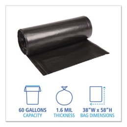 60 Gallon Black Trash Can Liners