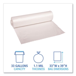 33 Gallon Clear Trash Can Liners