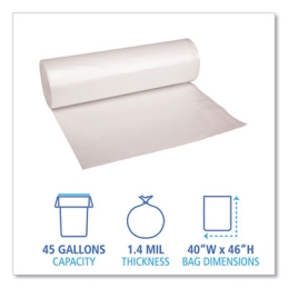 45 Gallon Clear Trash Can Liners