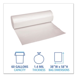 60 Gallon Clear Trash Can Liners