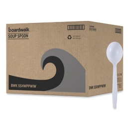 Heavyweight Wrapped Plastic Soup Spoons