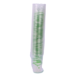 10 oz. Green Stripe Plastic Cold Cups