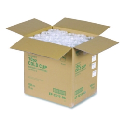 10 oz. Green Stripe Plastic Cold Cups