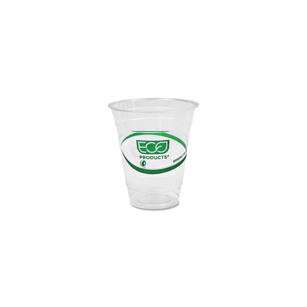 12 oz. Green Stripe Plastic Cold Cups