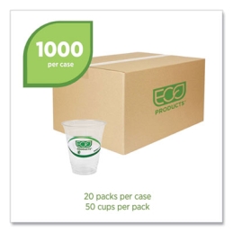 12 oz. Green Stripe Plastic Cold Cups