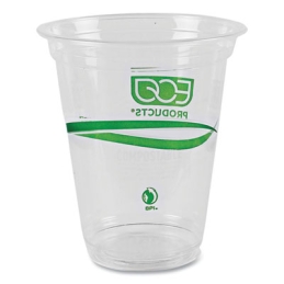 16 oz. Green Stripe Plastic Cold Cups