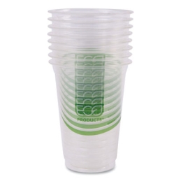 16 oz. Green Stripe Plastic Cold Cups