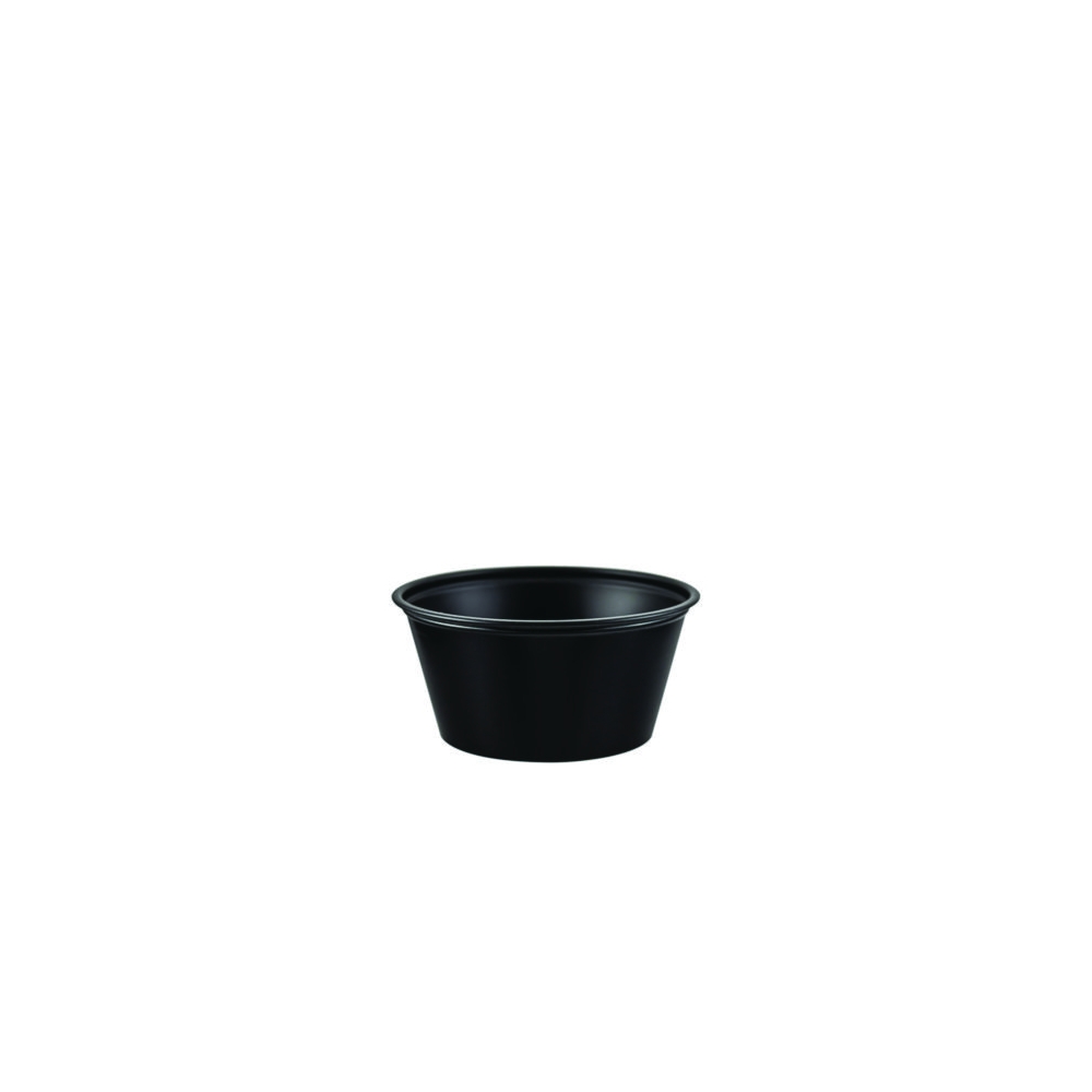 Black 3.25 oz. Plastic Portion Cups