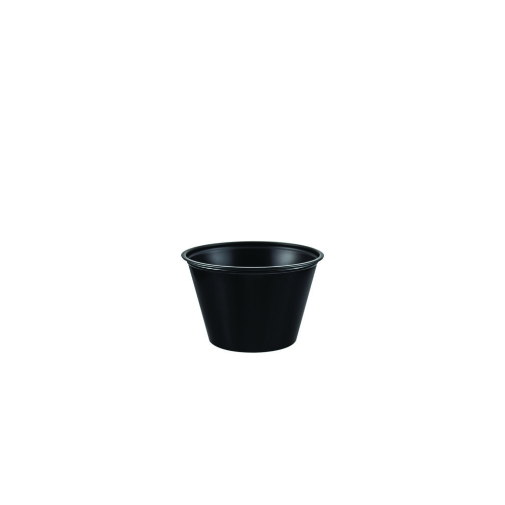 Black 4 oz. Plastic Portion Cups