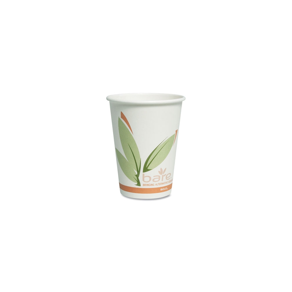 12 oz. Bare Eco-Forward Recycled Content Paper Hot Cups