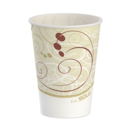 9 oz. Symphony Wax-Coated Paper Cold Cups