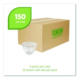 48 oz. Renewable and Compostable Bowls with Lids