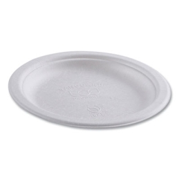 6” Vanguard Renewable and Compostable Sugarcane Plates