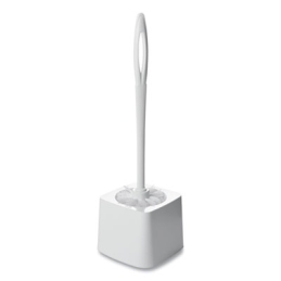 White Commercial-Grade Toilet Bowl Brush Holder