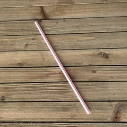 7.75” Red and White Striped Jumbo Straws