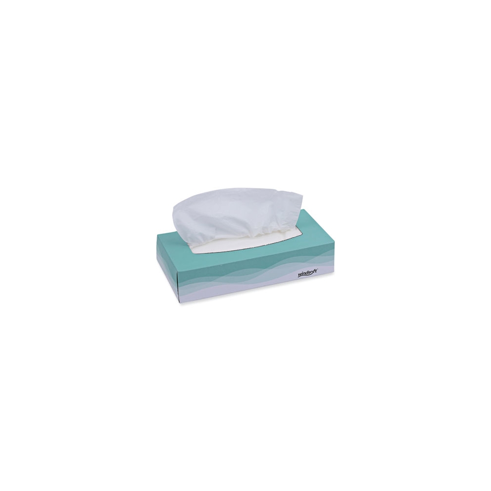 2 Ply White Flat Box Facial Tissue