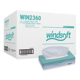 2 Ply White Flat Box Facial Tissue